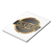 5000 VINDT GEOCACHING ACHIEVEMENT AWARD NOTITIEBLOK (Linkerzijde)