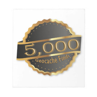 5000 VINDT GEOCACHING ACHIEVEMENT AWARD NOTITIEBLOK