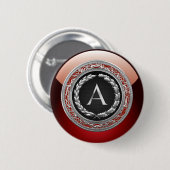 [500] "A" zilveren  monogram Ronde Button 5,7 Cm (Voorkant /achterkant)