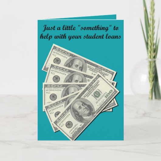 $500 Afstuderen Gift Kaart (Voorkant)