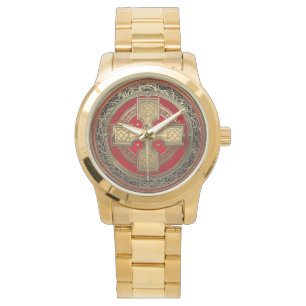 [500] Ancient Celtic Sacred Gold Knot Cross Horloge