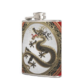 [500] Black and Gold Sacred Eastern Dragon Heupfles (Links)