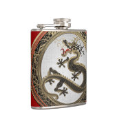 [500] Black and Gold Sacred Eastern Dragon Heupfles (Rechts)