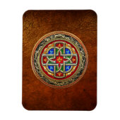 [500] Celtic Cross [Gold+Enamel] Magneet (Verticaal)