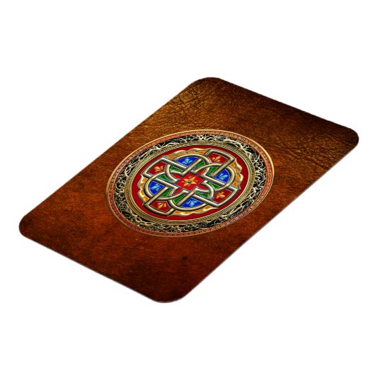 [500] Celtic Cross [Gold+Enamel] Magneet (Linkerzijde)