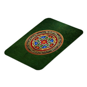 [500] Celtic Cross [Gold+Enamel] Magneet