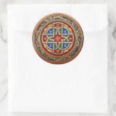 [500] Celtic Cross [Gold+Enamel] Ronde Sticker (Tas)