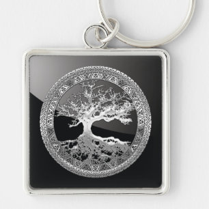 [500] Celtische boom of Life [Zilver] Sleutelhanger