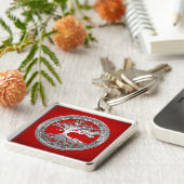 [500] Celtische boom of Life [Zilver] Sleutelhanger (Zijkant)