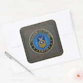 [500] CG: Commando Master Chief Petty Officer (CMC Vierkante Sticker (Envelop)