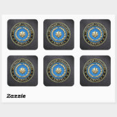 [500] CG: luitenant-commandant (LCDR) Vierkante Sticker (Vel)
