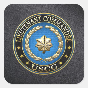[500] CG: luitenant-commandant (LCDR) Vierkante Sticker