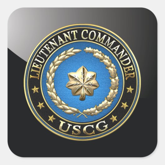 [500] CG: luitenant-commandant (LCDR) Vierkante Sticker (Voorkant)