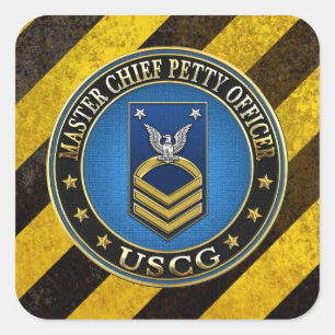 [500] CG: Master Chief Petty Officer (MCPO) Vierkante Sticker