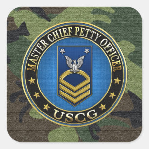 [500] CG: Master Chief Petty Officer (MCPO) Vierkante Sticker