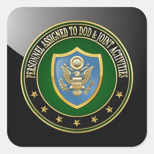 [500] DOD & Joint Activities CSIB Special Edition Vierkante Sticker (Voorkant)