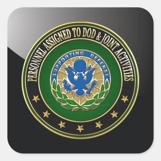 [500] DOD & Joint Activities DUI Special Edition Vierkante Sticker (Voorkant)