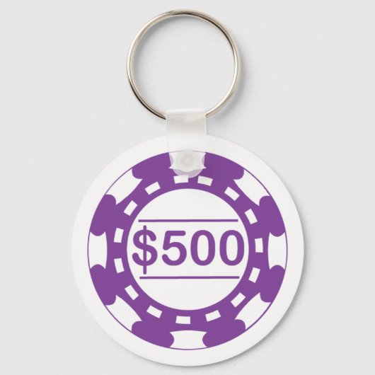 500 dollar Casino Chip Sleutelhanger (Voorkant)