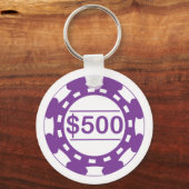 500 dollar Casino Chip Sleutelhanger (Voorkant)