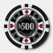 $500 Dollar Casino Poker Chip - Las Vegas - Rood (Voorkant)