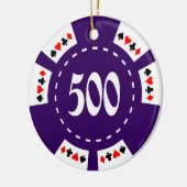 500 Dollar Poker Chip Keramisch Ornament (Links)