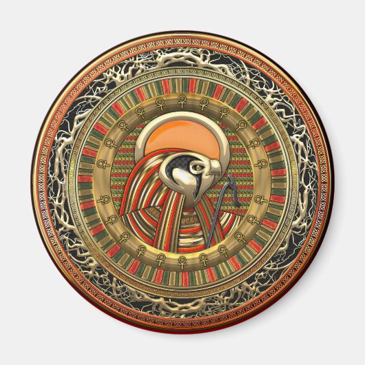 [500] Egyptische Sun God Ra Magneet (Voorkant)