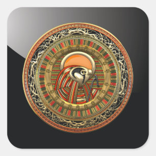 [500] Egyptische Sun God Ra Vierkante Sticker