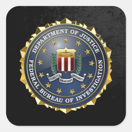 [500] FBI Special Edition Vierkante Sticker (Voorkant)
