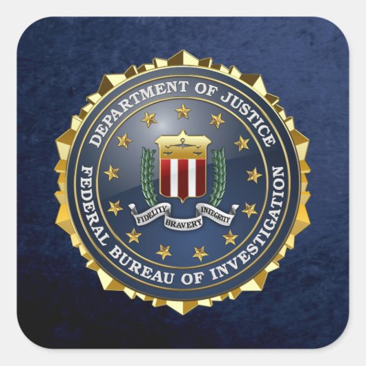 [500] FBI Special Edition Vierkante Sticker (Voorkant)