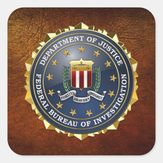 [500] FBI Special Edition Vierkante Sticker (Voorkant)