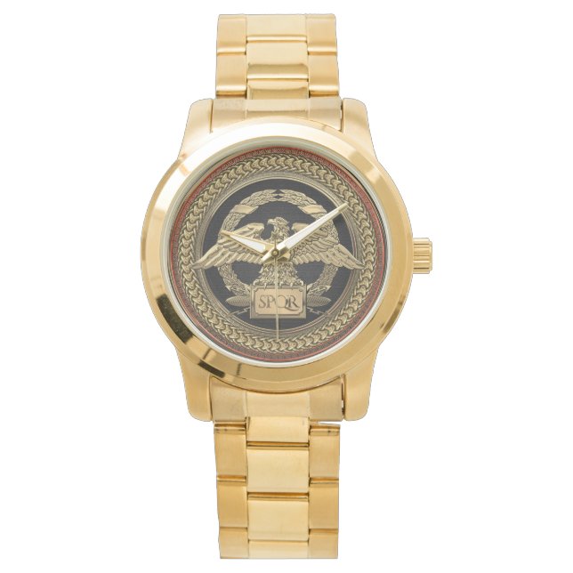 [500] Gold Roman imperial Eagle op de goudmeeuw Horloge (Voorkant)