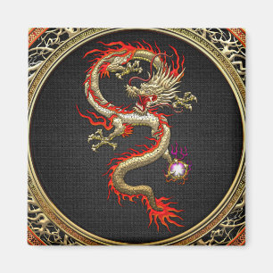 [500] Golden Chinese Dragon Fucanglong Magneet