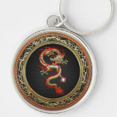 [500] Golden Chinese Dragon Fucanglong Sleutelhanger (Voorkant)
