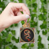 [500] Golden Chinese Dragon Fucanglong Sleutelhanger (Hand)