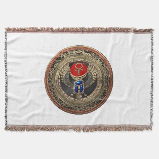 [500] Goud - Egyptisch gekonkel met Ankh Deken (Voorkant)