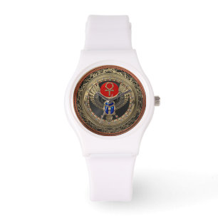 [500] Heilige Gouden Egyptische Gevleugelde Horloge