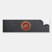 [500] Hokusai - Shoki Riding Shishi Lion Bumpersticker (Voorkant)