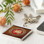 [500] IJslandse draak, Landvætir [Gold] Sleutelhanger (Zijkant)