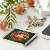 [500] IJslandse draak, Landvætir [Gold] Sleutelhanger (Zijkant)