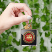 [500] IJslandse draak, Landvætir [Gold] Sleutelhanger (Hand)