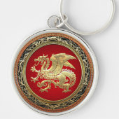 [500] IJslandse draak, Landvætir [Gold] Sleutelhanger (Voorkant)