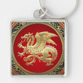 [500] IJslandse draak, Landvætir [Gold] Sleutelhanger (Voorkant)