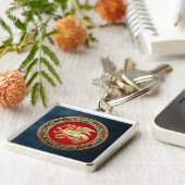 [500] IJslandse draak, Landvætir [Gold] Sleutelhanger (Zijkant)