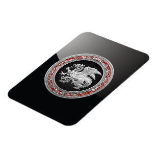 [500] IJslandse draak, Landvætir [Silver] Magneet