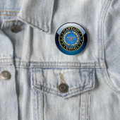 [500] Kustwacht: Kapitein (CAPT) Ronde Button 5,7 Cm (In situ)
