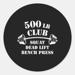 500 Lb Pond Club Gym Krachttraining Powerlift Weeg Ronde Sticker