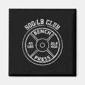 500 Lbs Pound Bench Press Club Gym Weightlifting P Magneet (Voorkant)