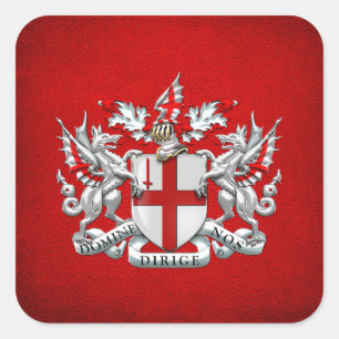 [500] Londense stad — Wapenstoofpot Vierkante Sticker