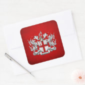 [500] Londense stad — Wapenstoofpot Vierkante Sticker (Envelop)