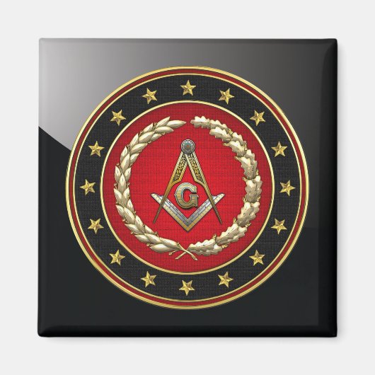 [500] Masonic Square and Compass [3rd Degree] Magneet (Voorkant)